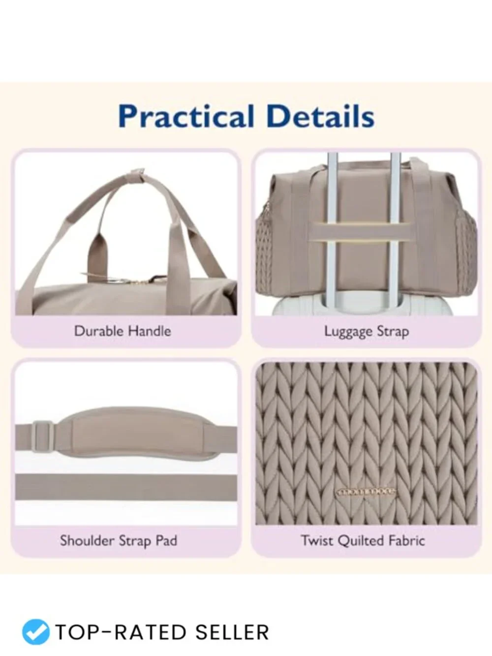 Large Capacity Diaper Bag Tote with Pacifier Case, Hospital Bag for Labor &